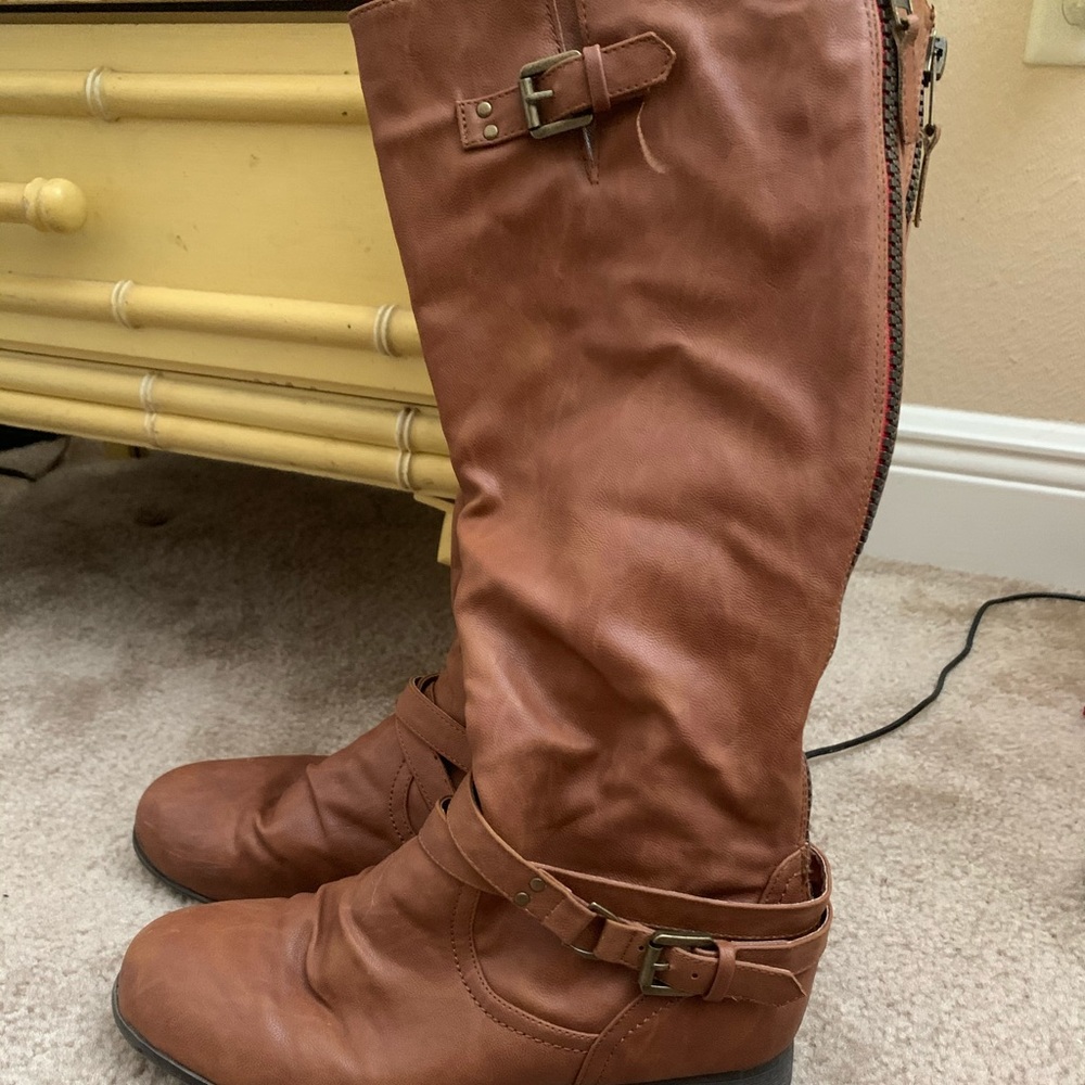 Wet Seal Brown Mid-Calf Boots